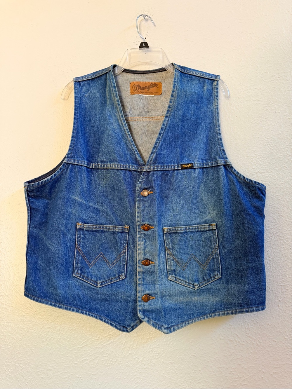 Wrangler classic denim button vest